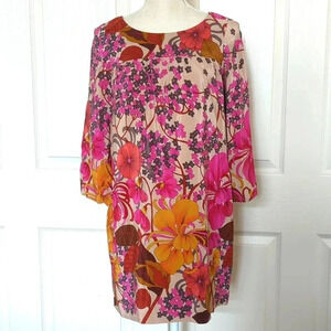 Tibi Silk Floral Mini Dress